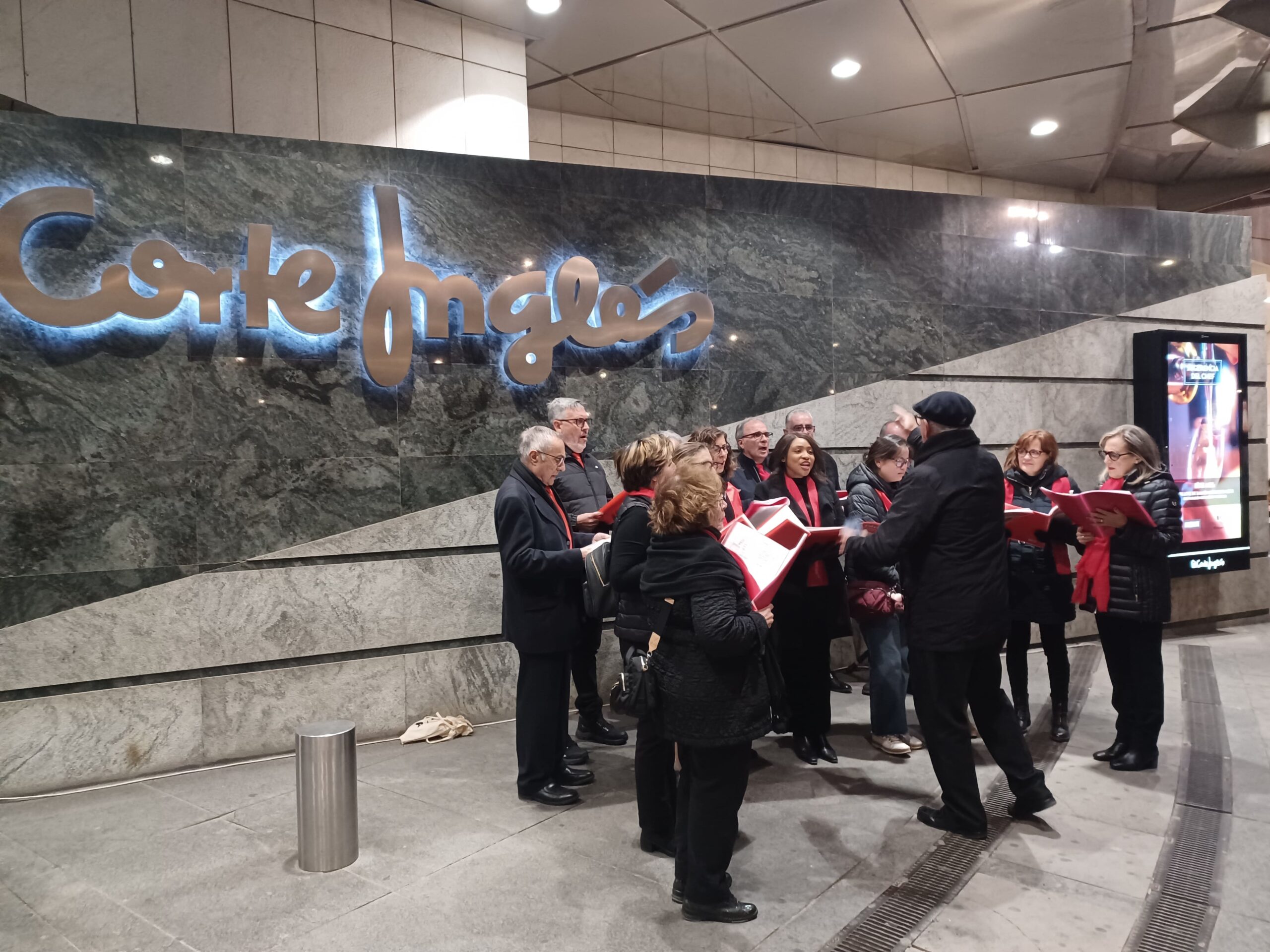 Coro en Corte Inglés Navidad 2025