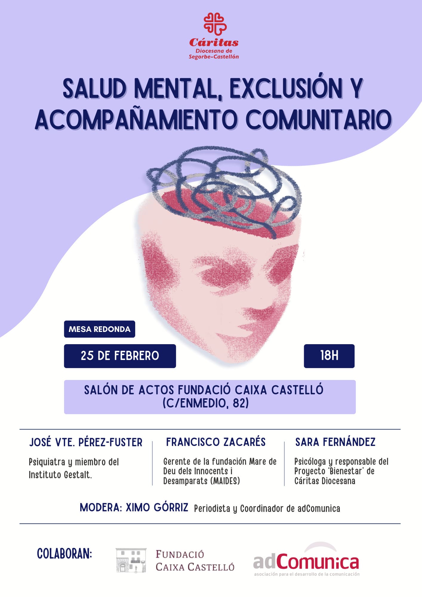 Cartel mesa redonda Salud Mental