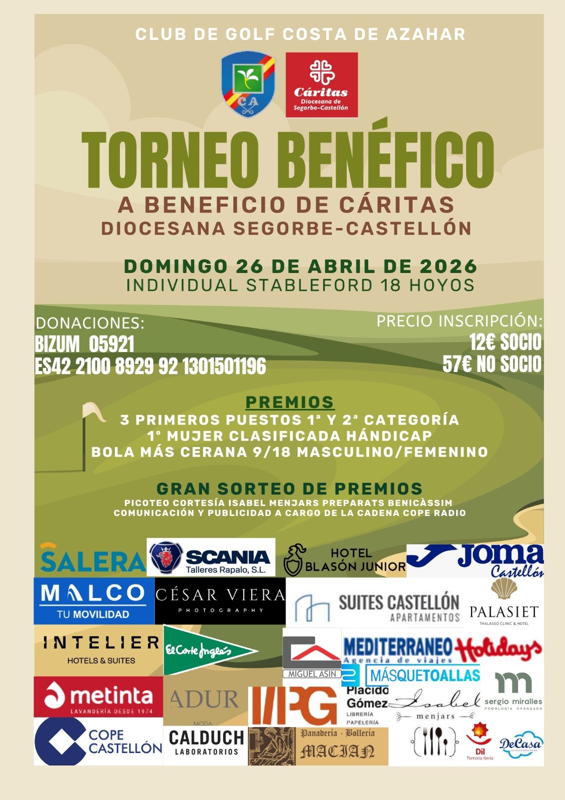 Cartel Torneo Golf 2026